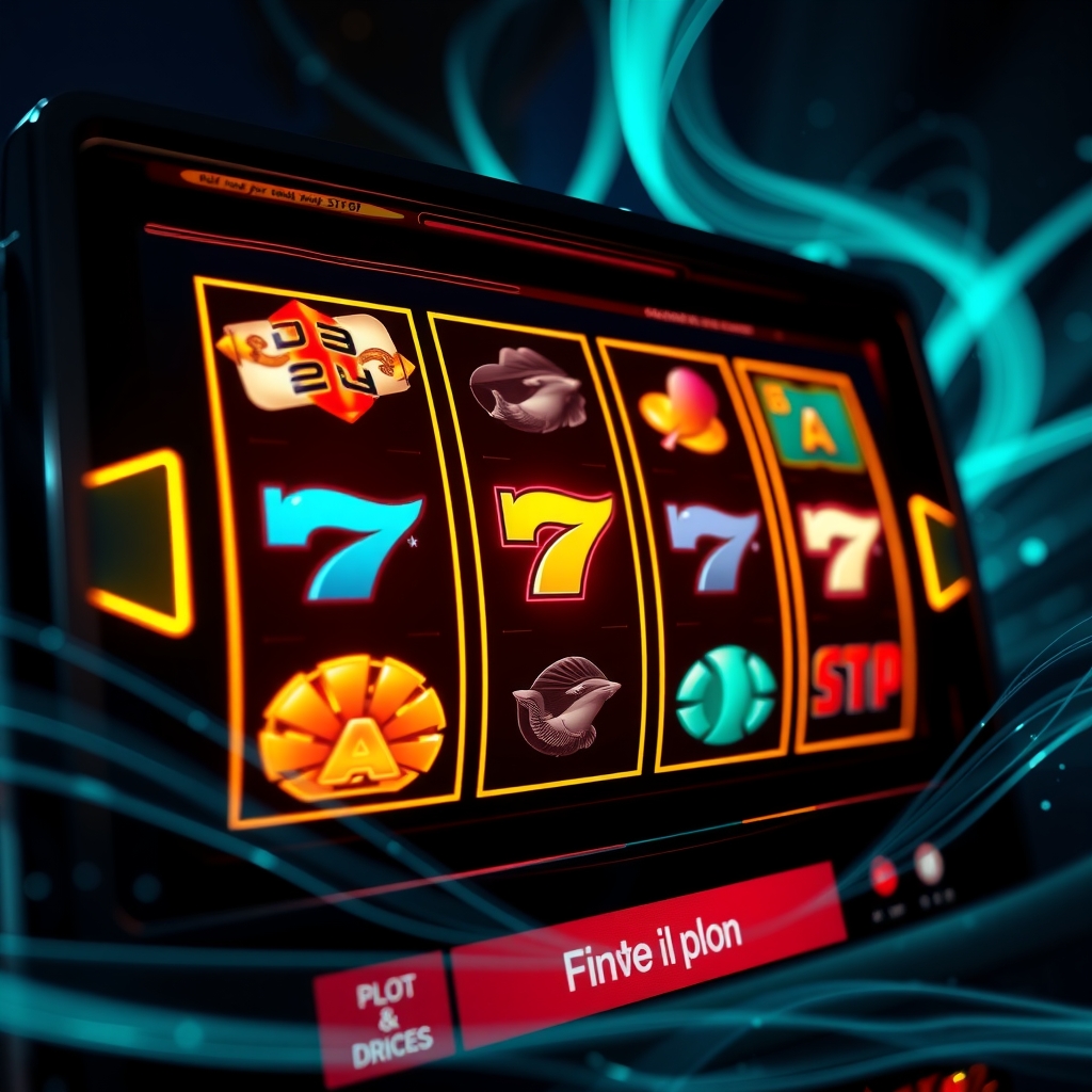 Reel di una slot machine online che si illuminano di colori vivaci